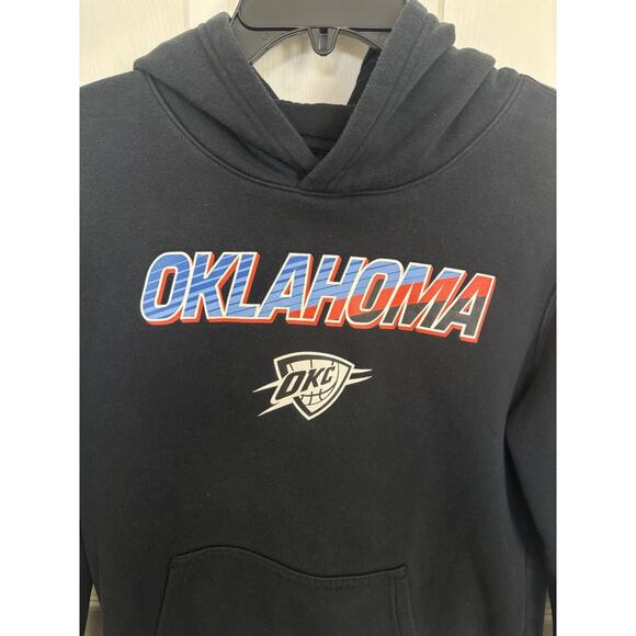 Nike Oklahoma City Thunder Pullover Hoodie Sweatshirt Size Large Black Swoosh - Picture 5 of 7
